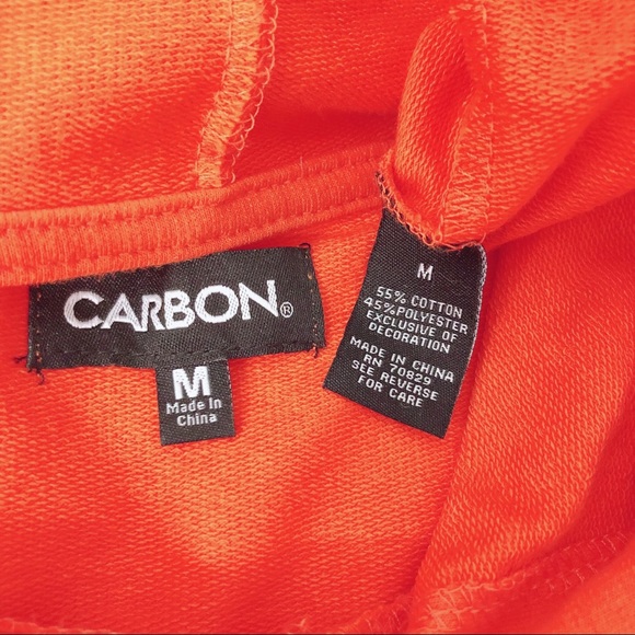 Rue 21 Men's Size M Orange Hoodie Sweater - Picture 8 of 9